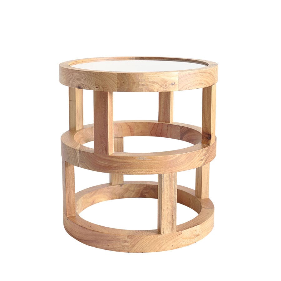 Arlo Side Table Elm Wood Set of 2 By Black Mango