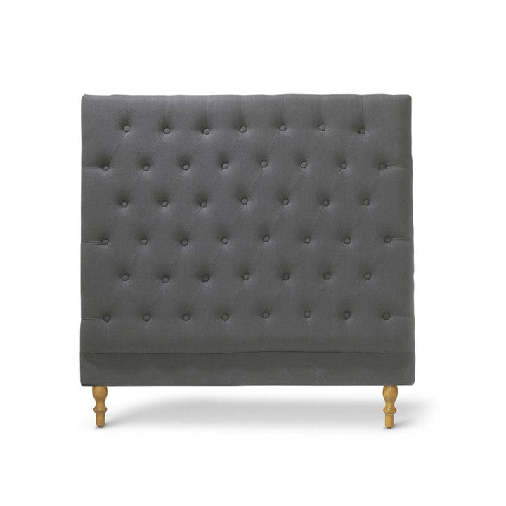 Charlotte Chesterfield Bedhead King Single Size Charcoal By Black Mango