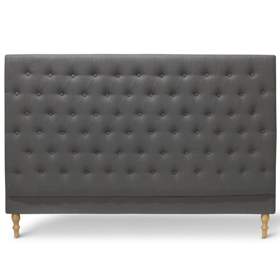 Charlotte Chesterfield Bedhead King Size Charcoal By Black Mango