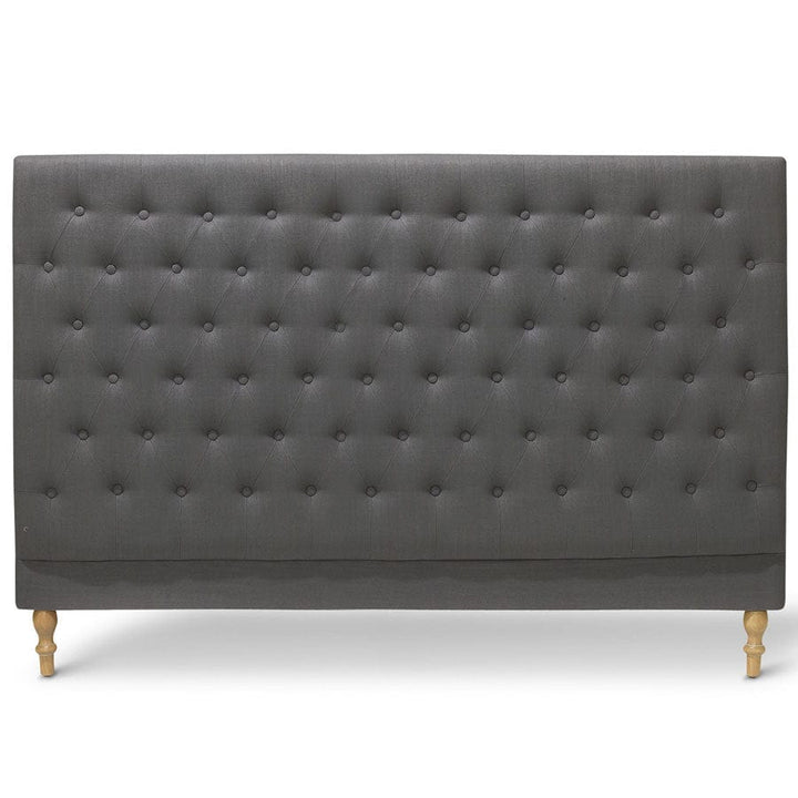 Charlotte Chesterfield Bedhead King Size Charcoal By Black Mango