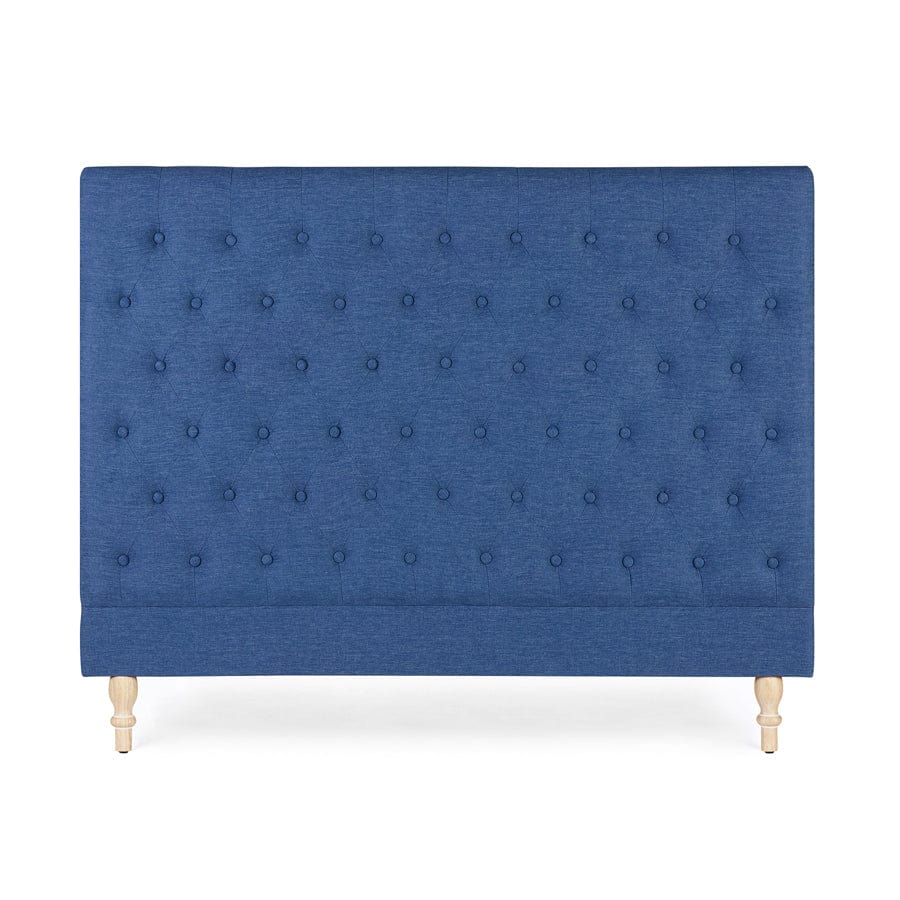 Charlotte Chesterfield Bedhead Queen Size Navy By Black Mango