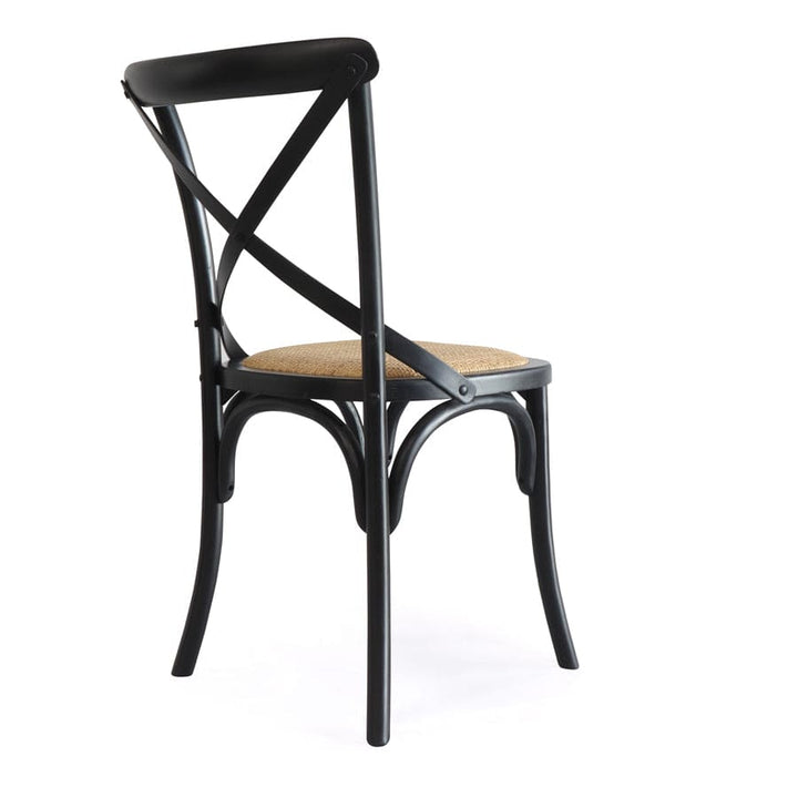 Cross Back Dining Chair Black | Set of 2 By Black Mango