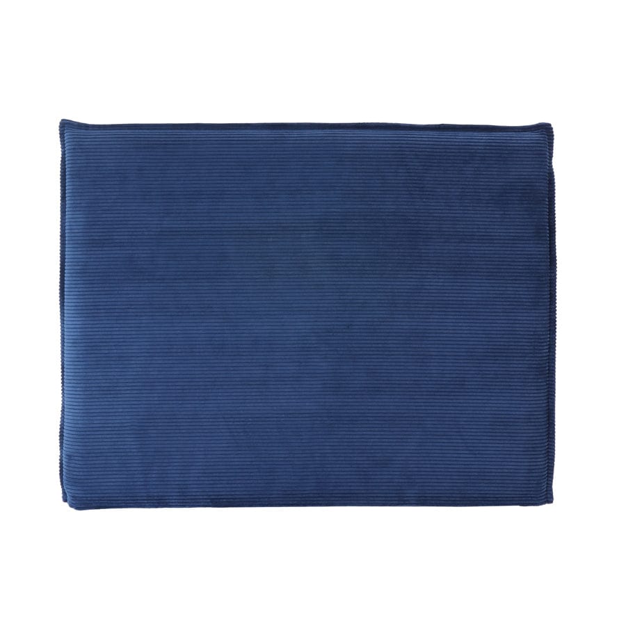 Juno Bedhead with Slipcover Double Size Navy Corduroy By Black Mango
