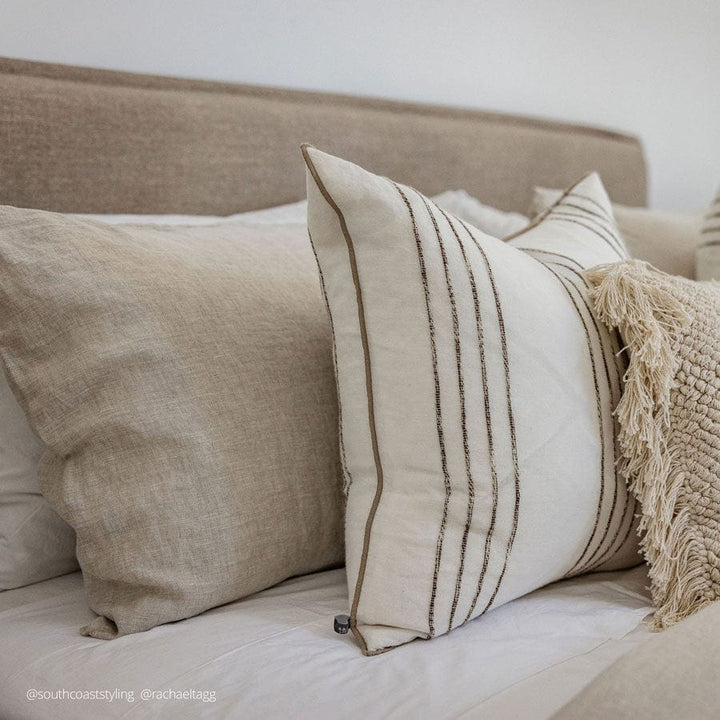 Juno Bedhead with Slipcover King Size Latte By Black Mango