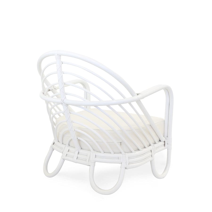 Sundae Rattan Lounge Chair White By Black Mango