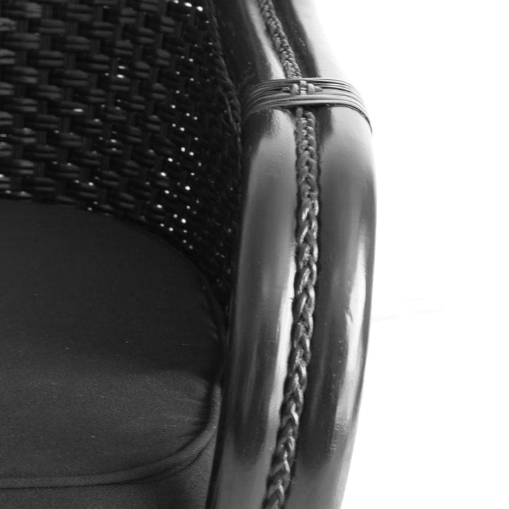 Tamia Rattan Lounge Chair Black By Black Mango