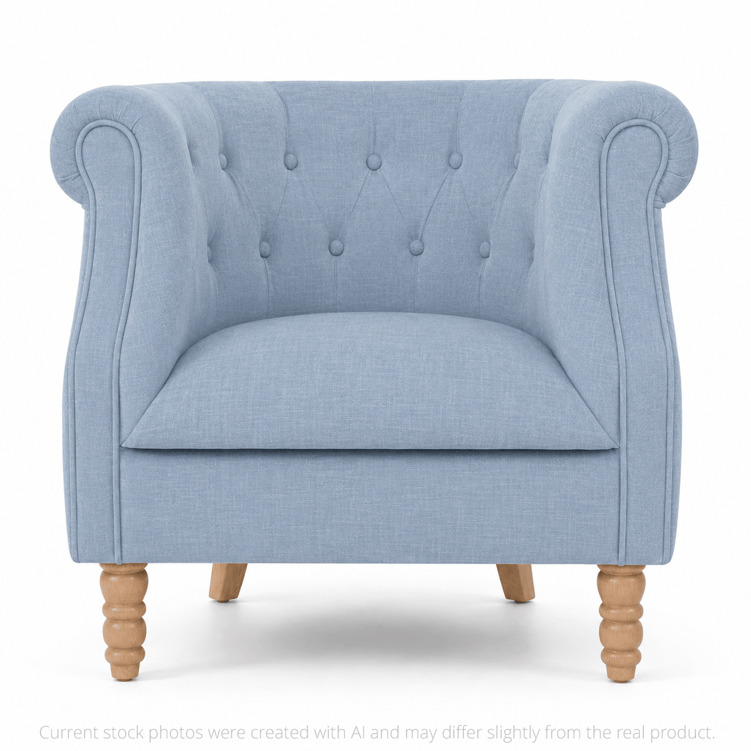 Esther Tub Chair Sky By Black Mango Interiors