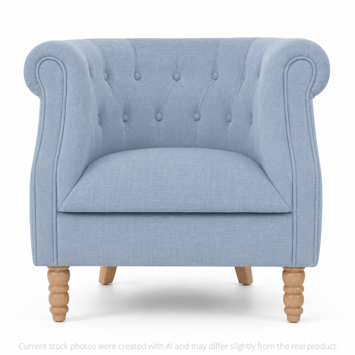 Esther Tub Chair Sky By Black Mango Interiors