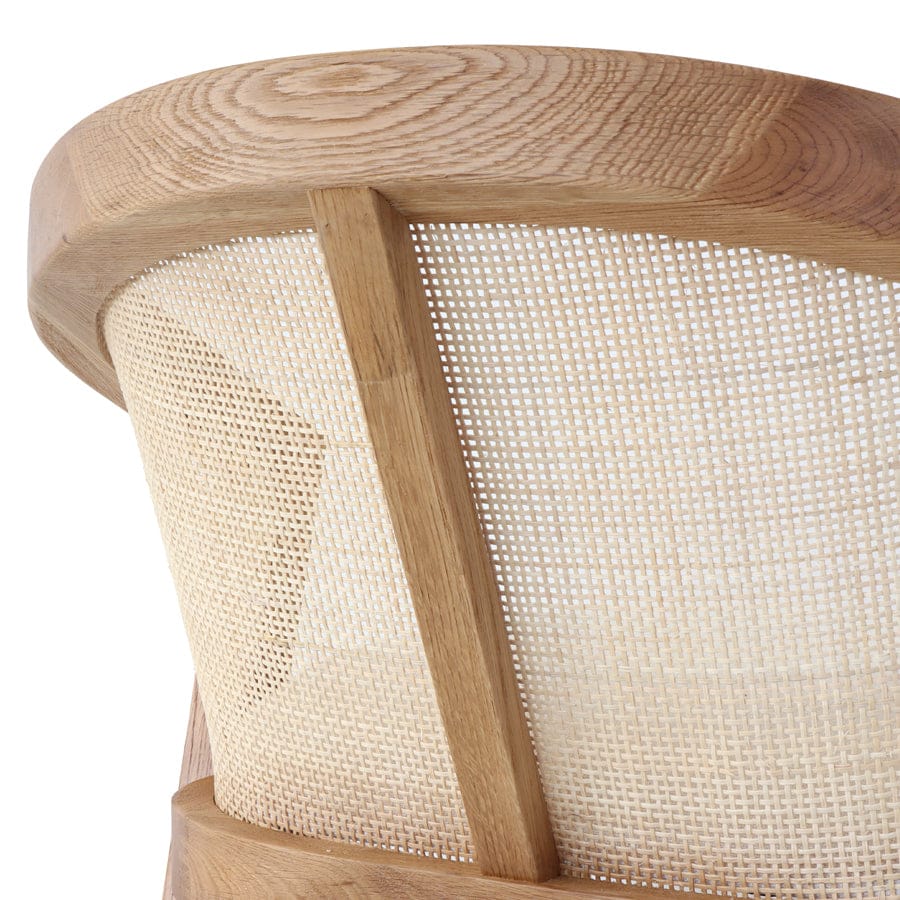 Anka Oak Counter Stool White Leatherette By Black Mango Interiors