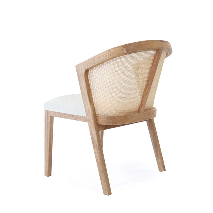 Anka Oak Dining Chair White Leatherette By Black Mango Interiors
