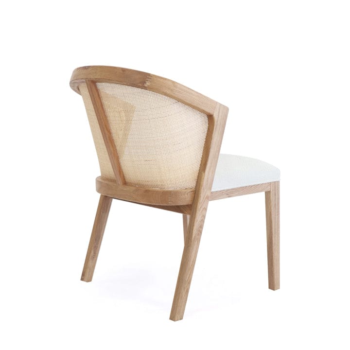 Anka Oak Dining Chair White Leatherette By Black Mango Interiors