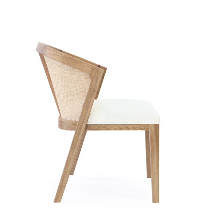 Anka Oak Dining Chair White Leatherette By Black Mango Interiors