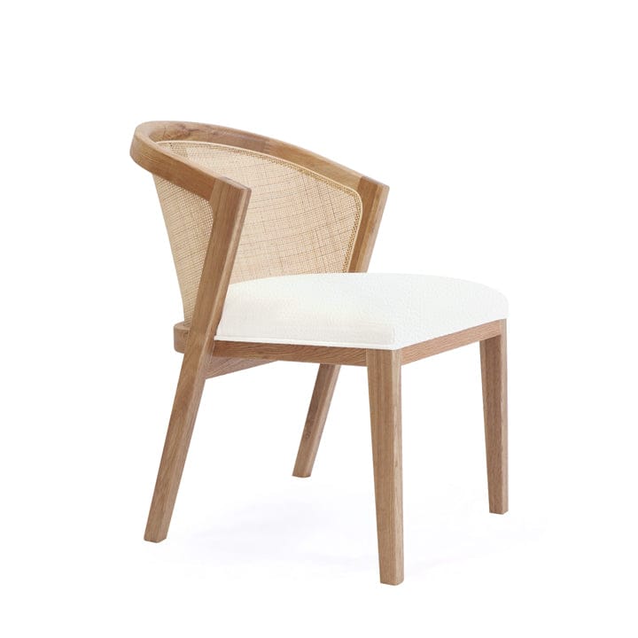 Anka Oak Dining Chair White Leatherette By Black Mango Interiors