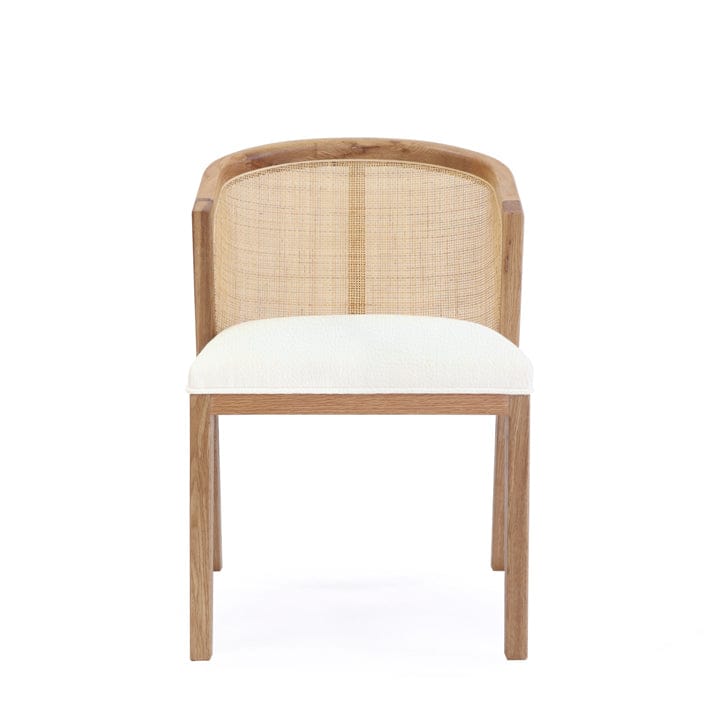 Anka Oak Dining Chair White Leatherette By Black Mango Interiors