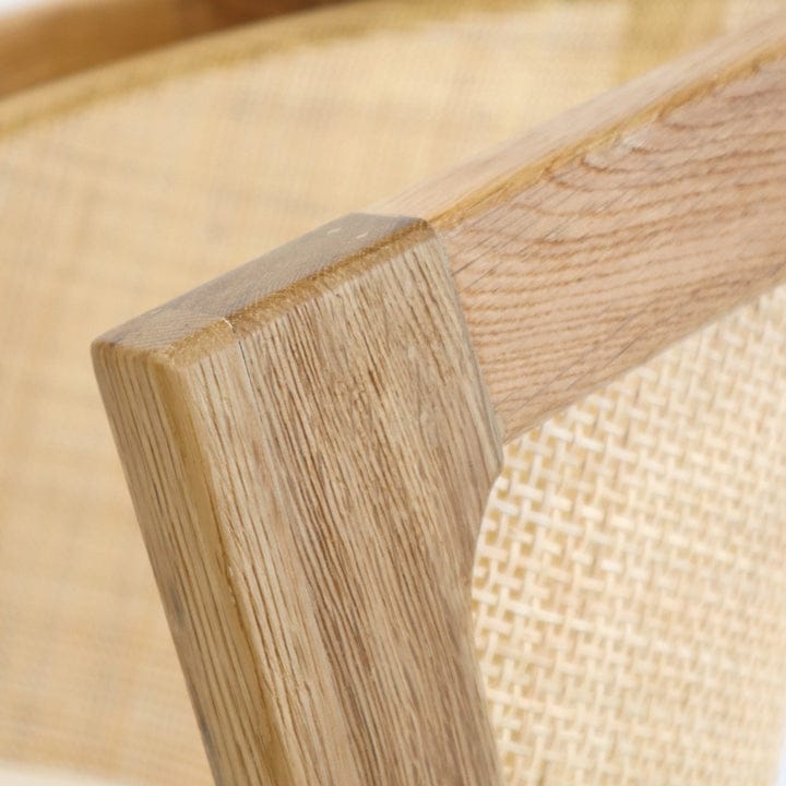 Anka Oak Dining Chair White Leatherette By Black Mango Interiors