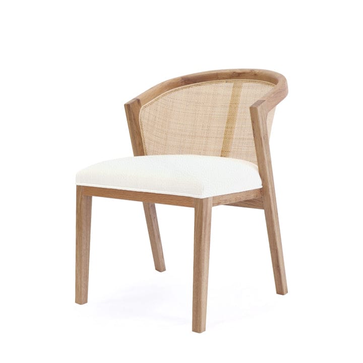 Anka Oak Dining Chair White Leatherette By Black Mango Interiors