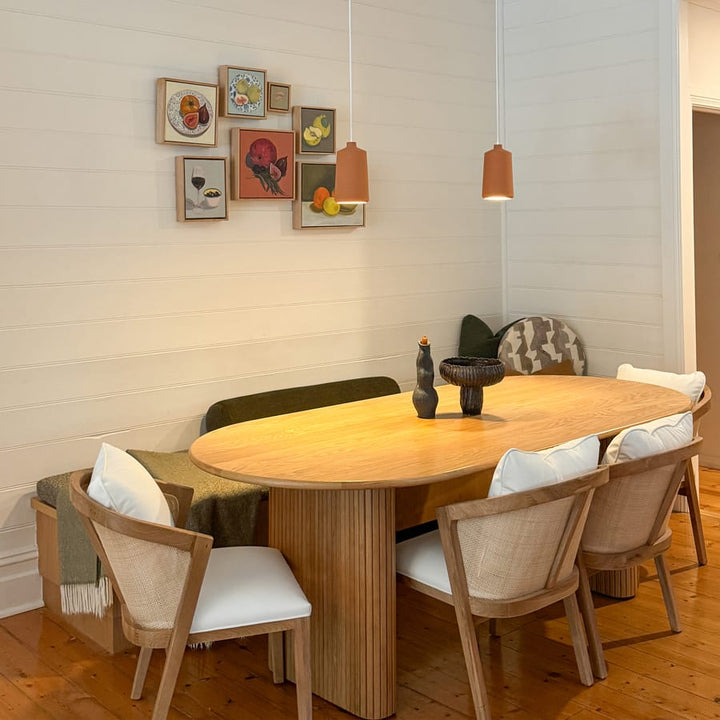 Anka Oak Dining Chair White Leatherette By Black Mango Interiors