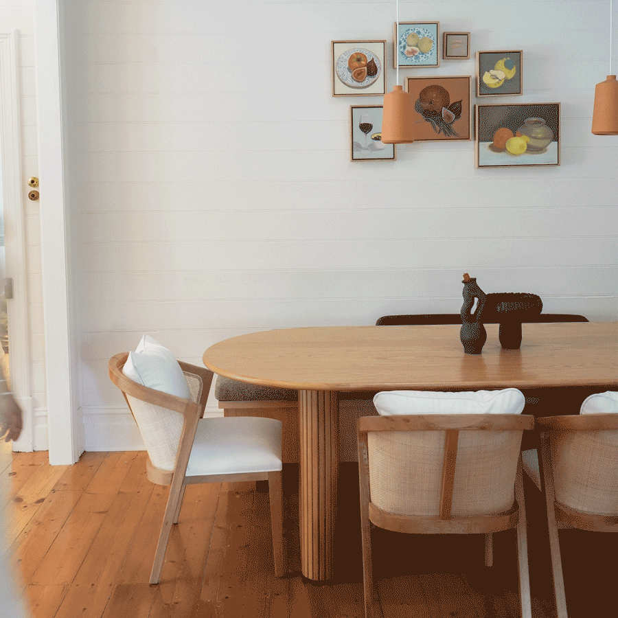 Anka Oak Dining Chair White Leatherette By Black Mango Interiors