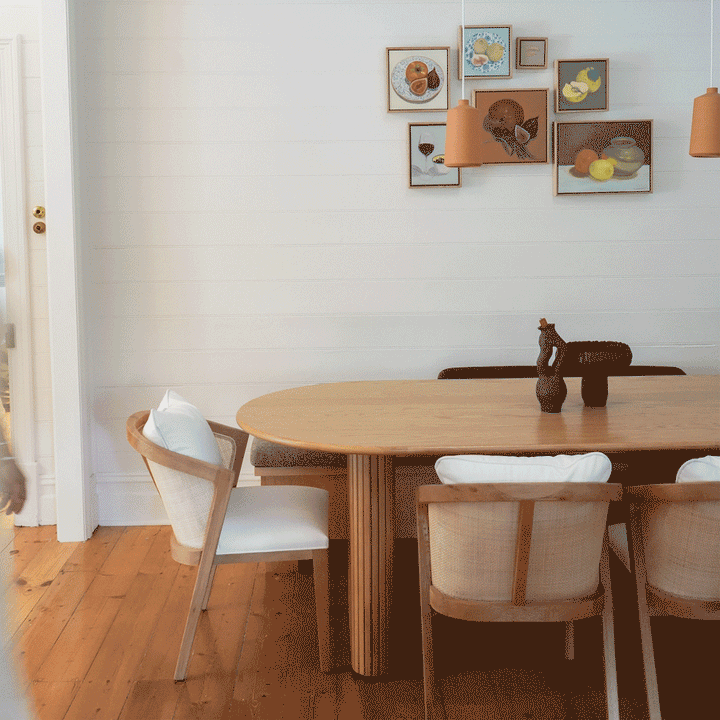 Anka Oak Dining Chair White Leatherette By Black Mango Interiors
