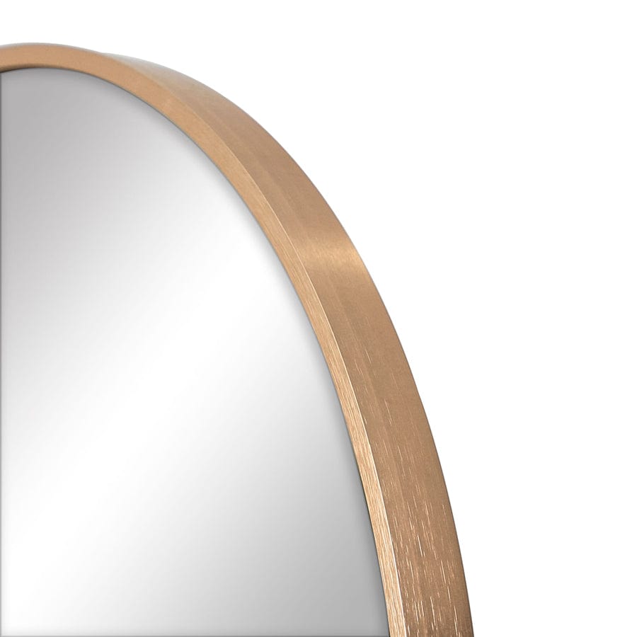 Arched 165cm Standing Full Length Mirror Gold By Black Mango