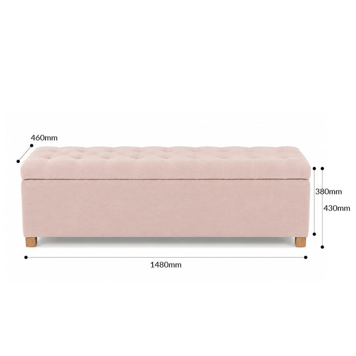 Ashlee Blanket Box Blush By Black Mango Interiors