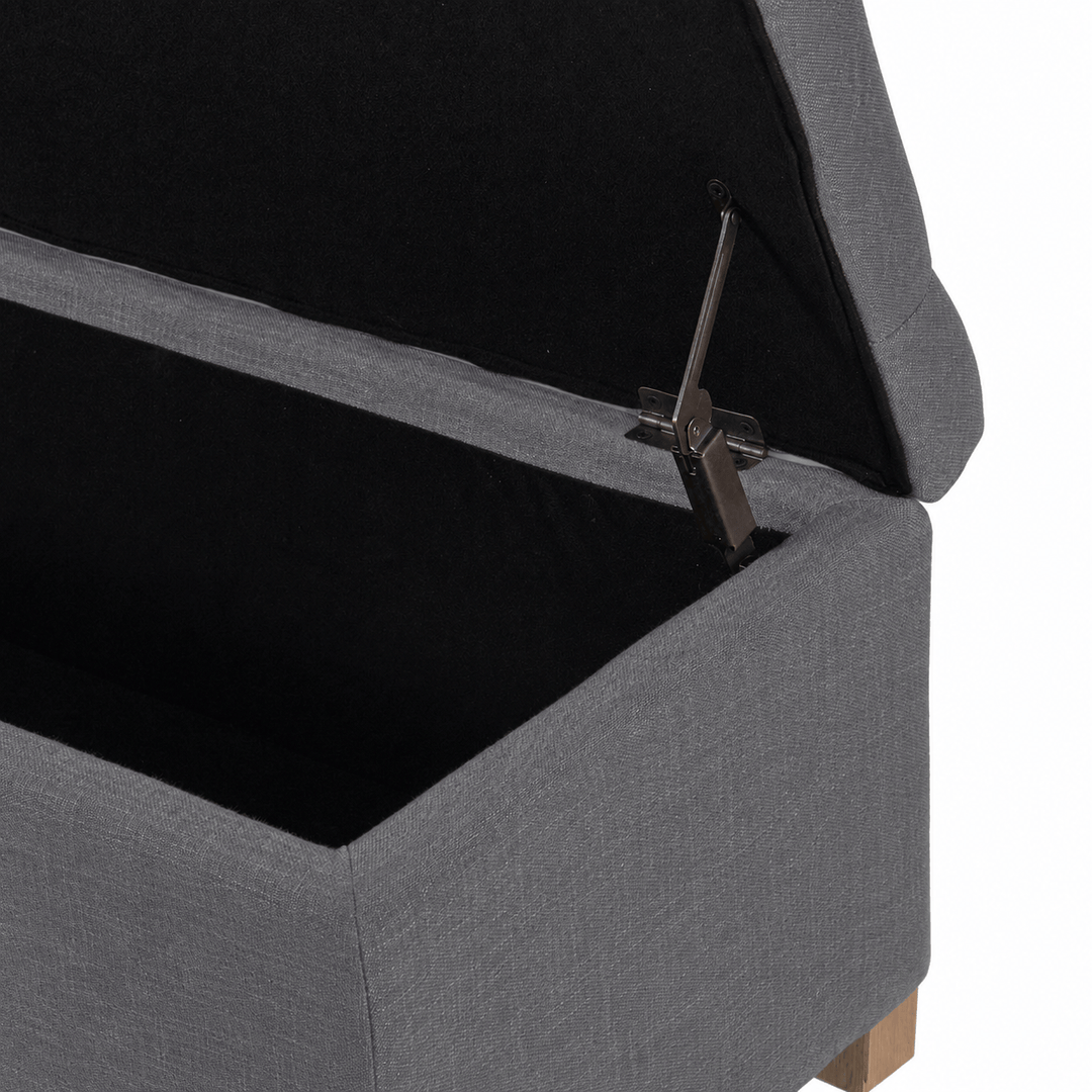Ashlee Blanket Box Charcoal By Black Mango Interiors