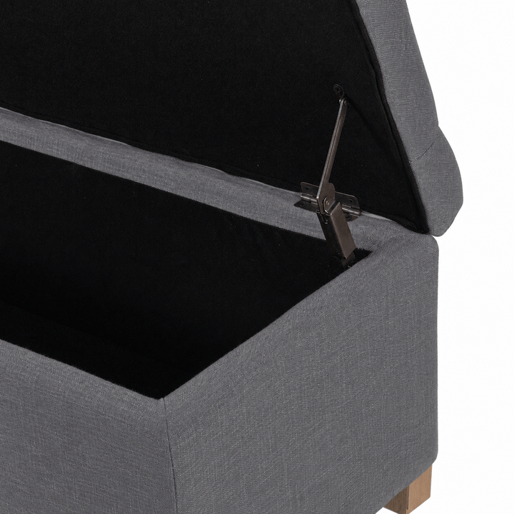 Ashlee Blanket Box Charcoal By Black Mango Interiors