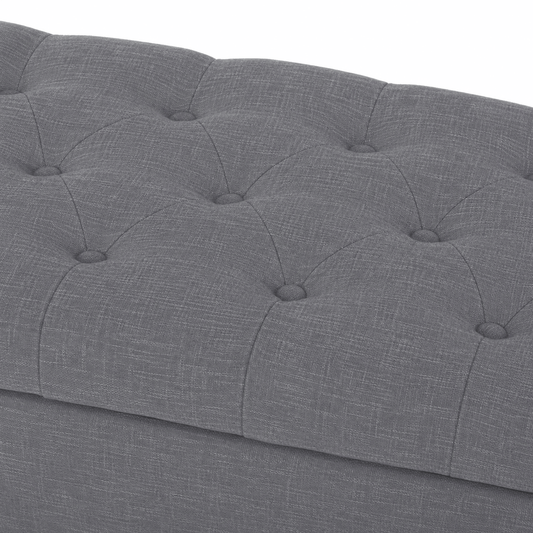 Ashlee Blanket Box Charcoal By Black Mango Interiors