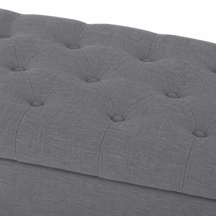 Ashlee Blanket Box Charcoal By Black Mango Interiors