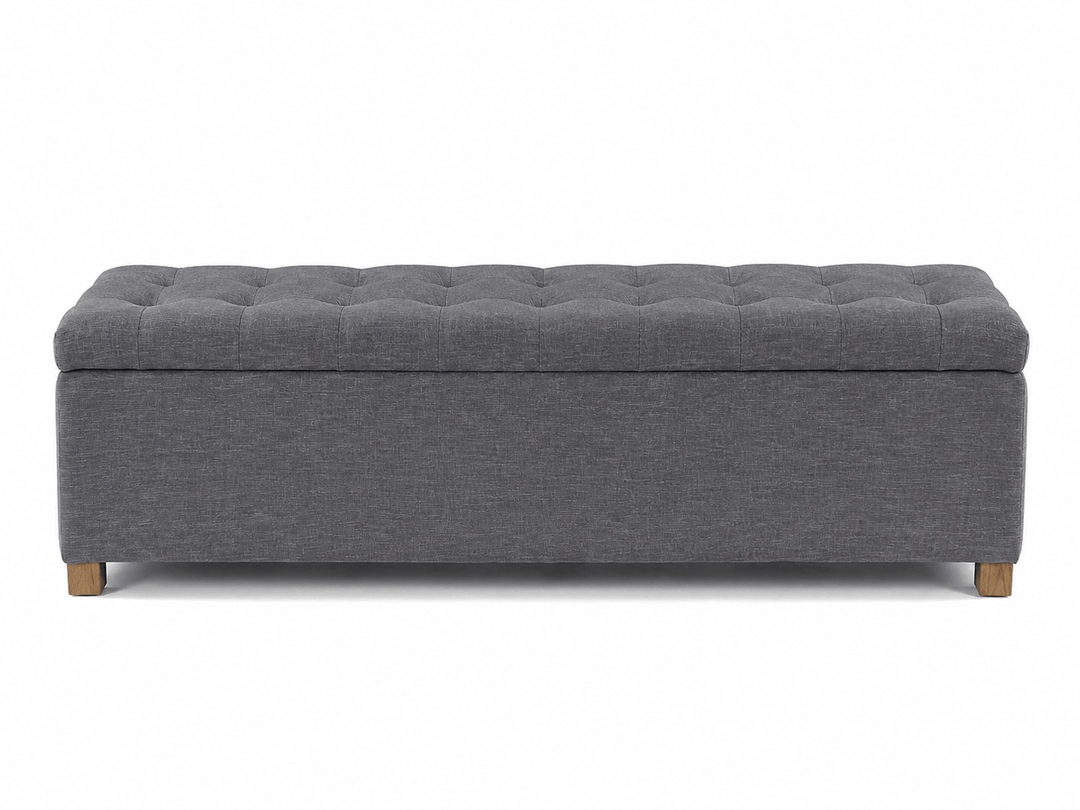 Ashlee Blanket Box Charcoal By Black Mango Interiors