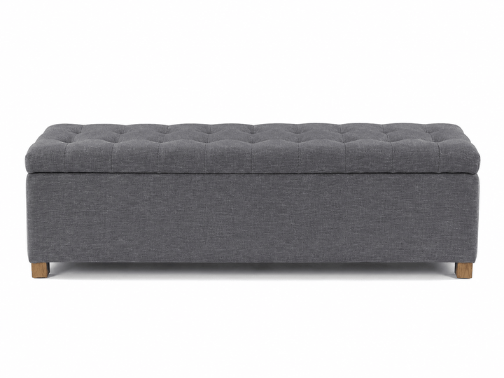 Ashlee Blanket Box Charcoal By Black Mango Interiors