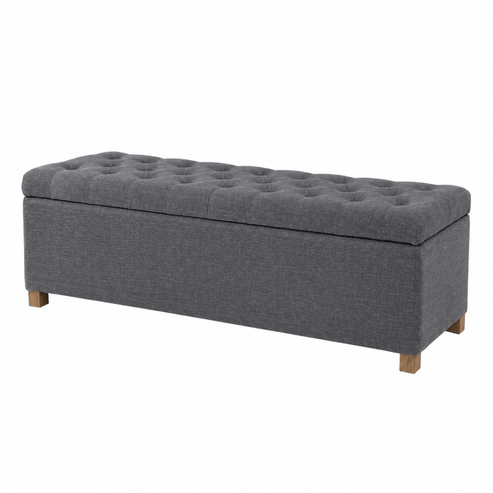Ashlee Blanket Box Charcoal By Black Mango Interiors