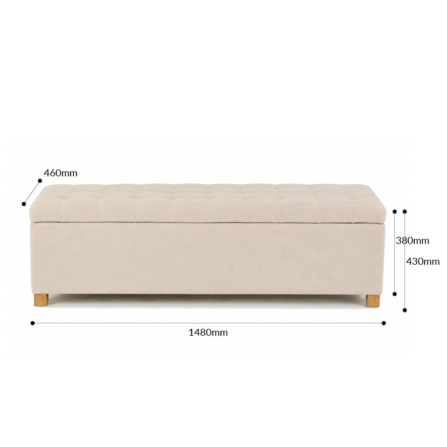 Ashlee Blanket Box Linen By Black Mango Interiors