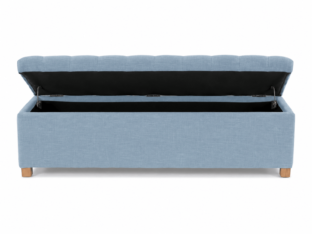 Ashlee Blanket Box Sky By Black Mango Interiors