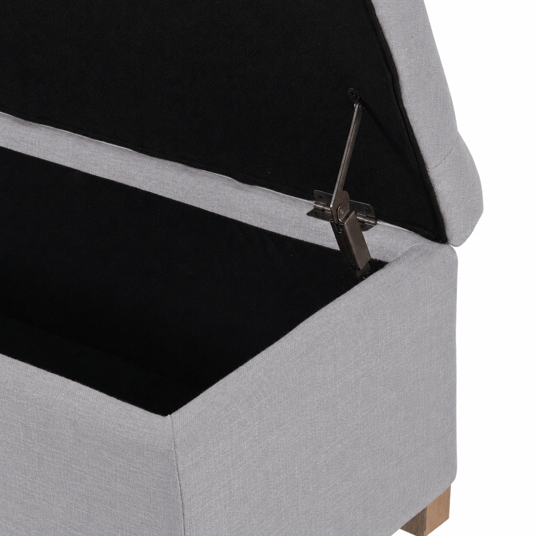 Ashlee Blanket Box Steel By Black Mango Interiors