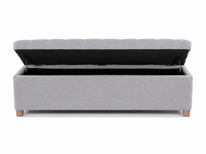Ashlee Blanket Box Steel By Black Mango Interiors