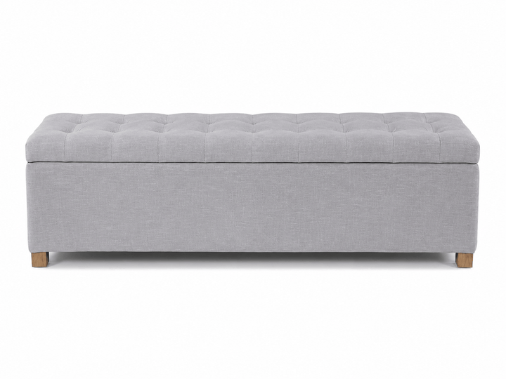 Ashlee Blanket Box Steel By Black Mango Interiors