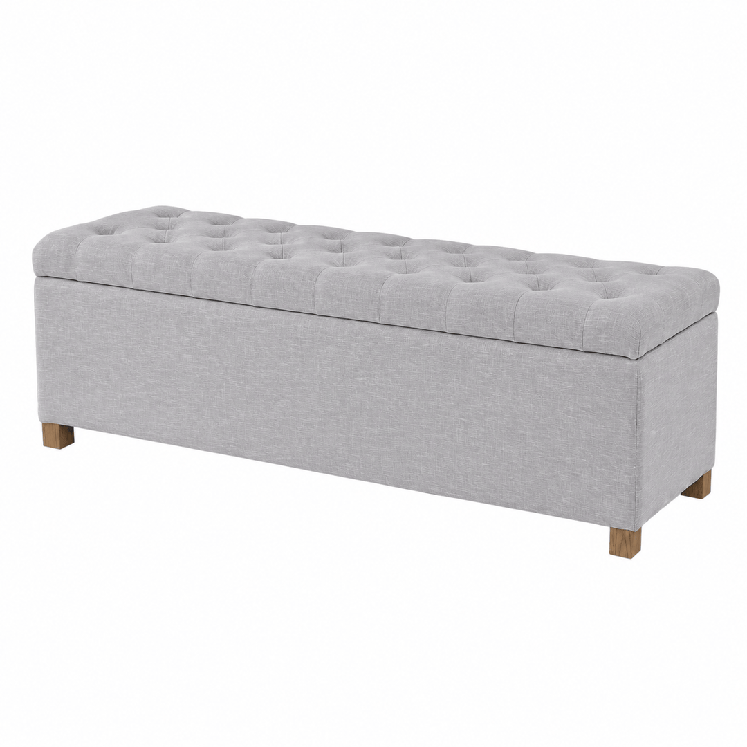 Ashlee Blanket Box Steel By Black Mango Interiors