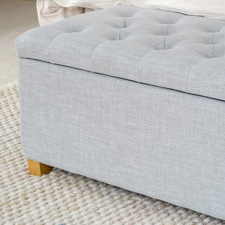 Ashlee Blanket Box Steel By Black Mango Interiors