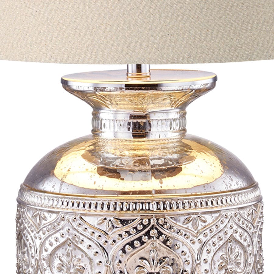 Casablanca Silver Glass Table Lamp By Black Mango
