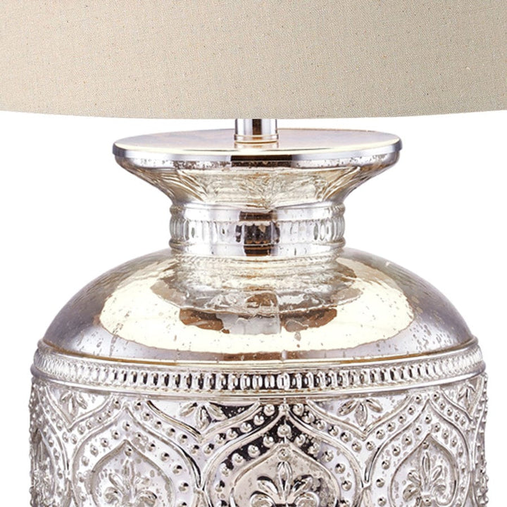 Casablanca Silver Glass Table Lamp By Black Mango Interiors