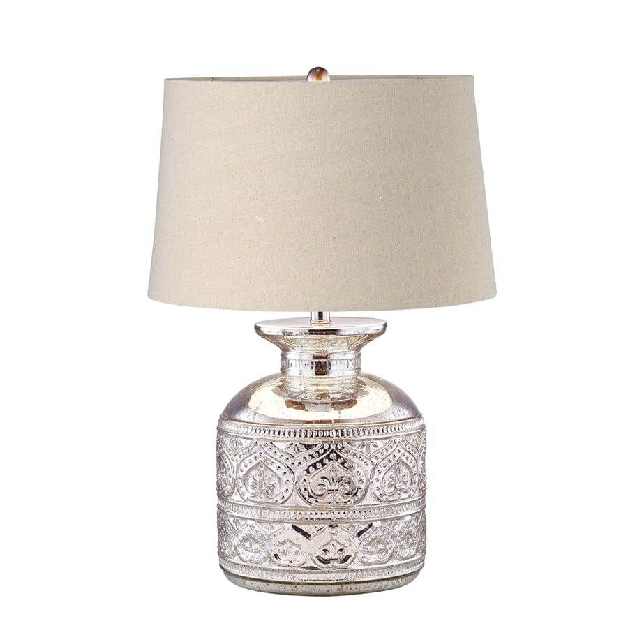 Casablanca Silver Glass Table Lamp By Black Mango Interiors