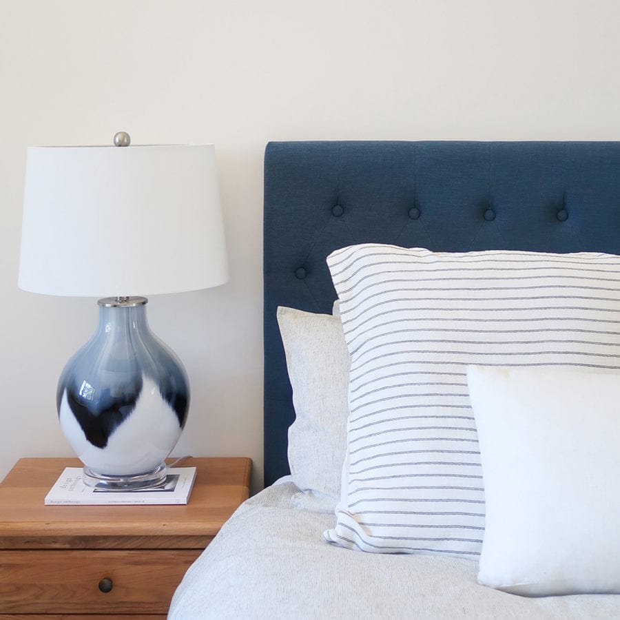 Charlotte Chesterfield Bedhead King Single Size Navy Black Mango Black Mango Interiors