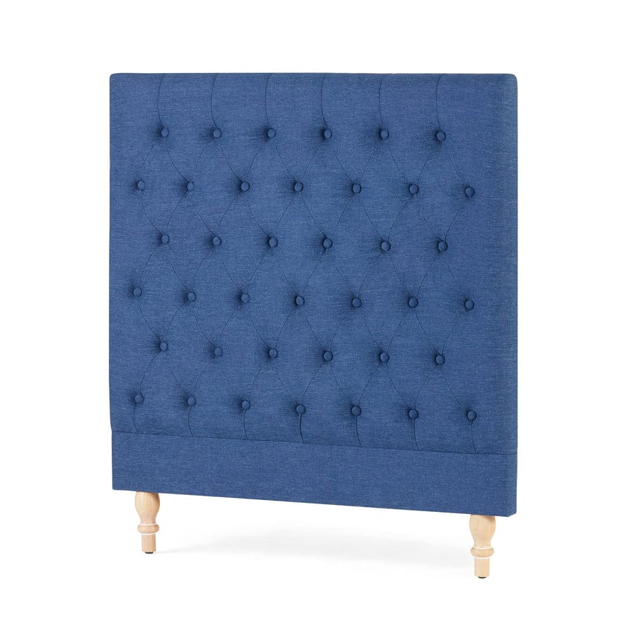 Charlotte Chesterfield Bedhead King Single Size Navy Black Mango Black Mango Interiors