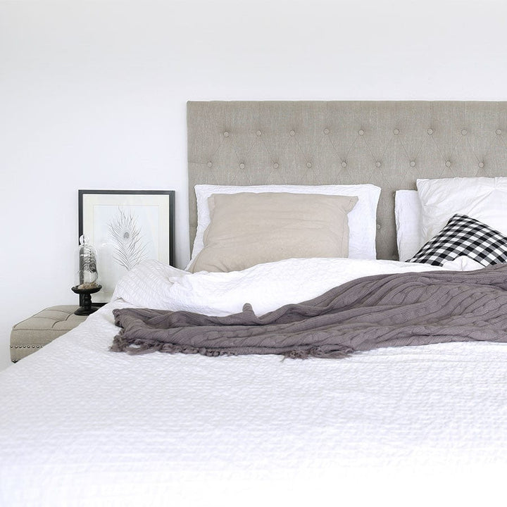 Charlotte Chesterfield Bedhead Queen Size Taupe By Black Mango