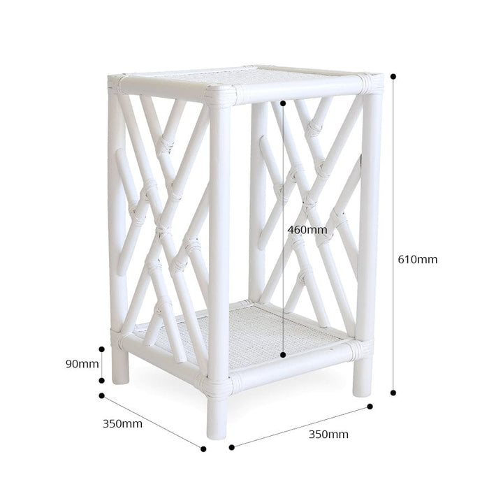 Chippendale Side Table White By Black Mango