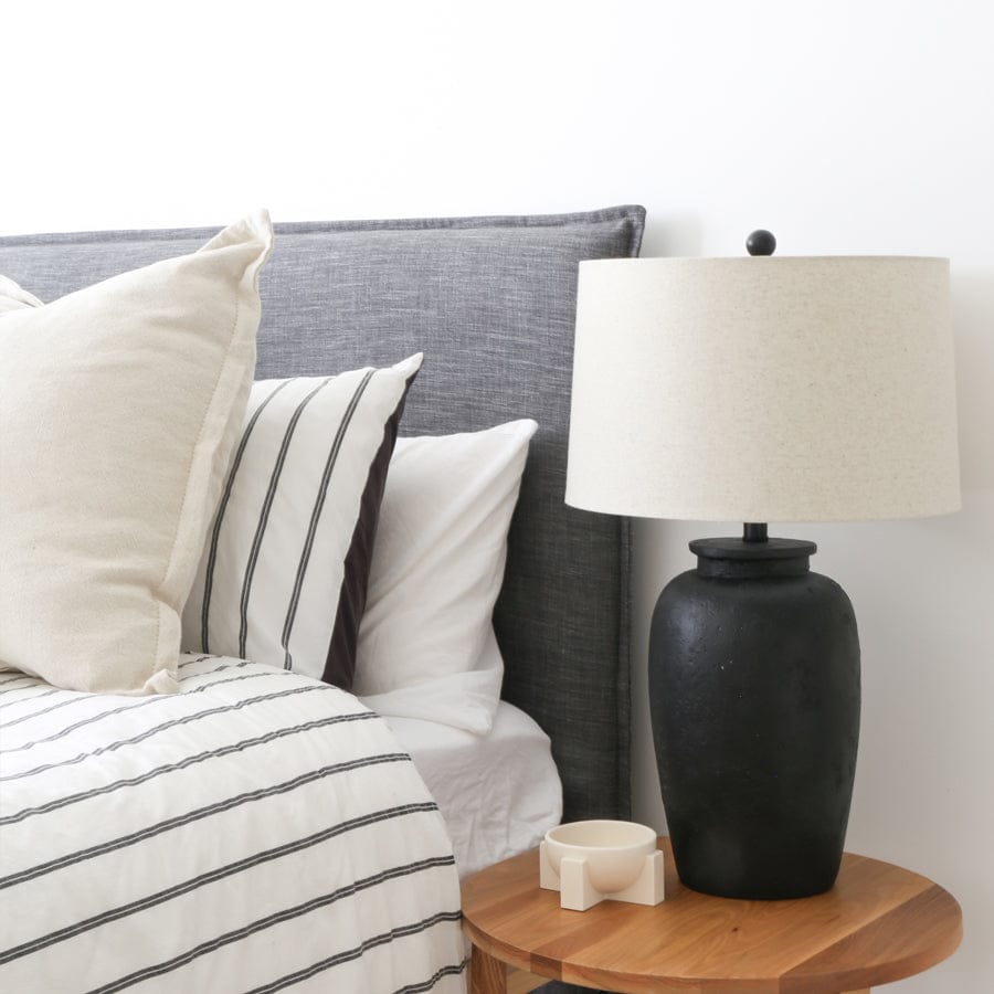 Colbie Black Concrete Table Lamp By Black Mango Interiors