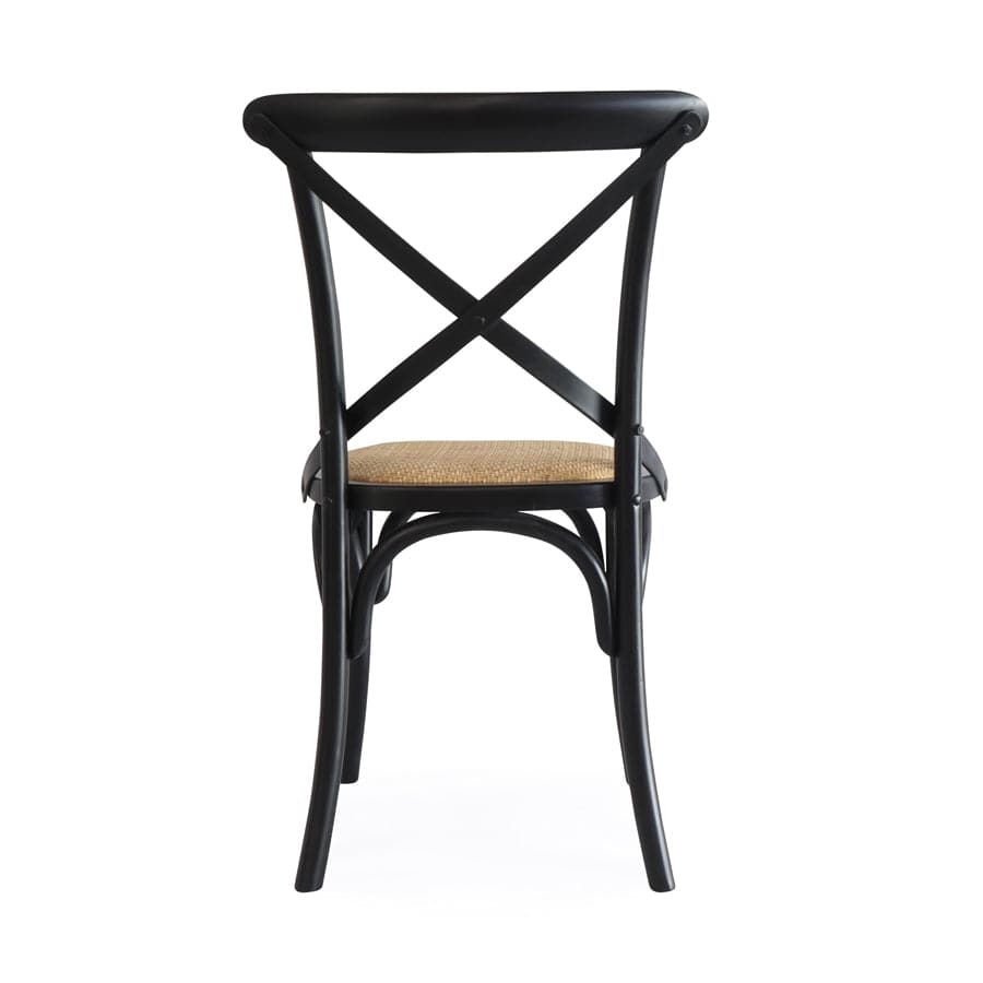 Cross Back Dining Chair Black | Set of 2 By Black Mango