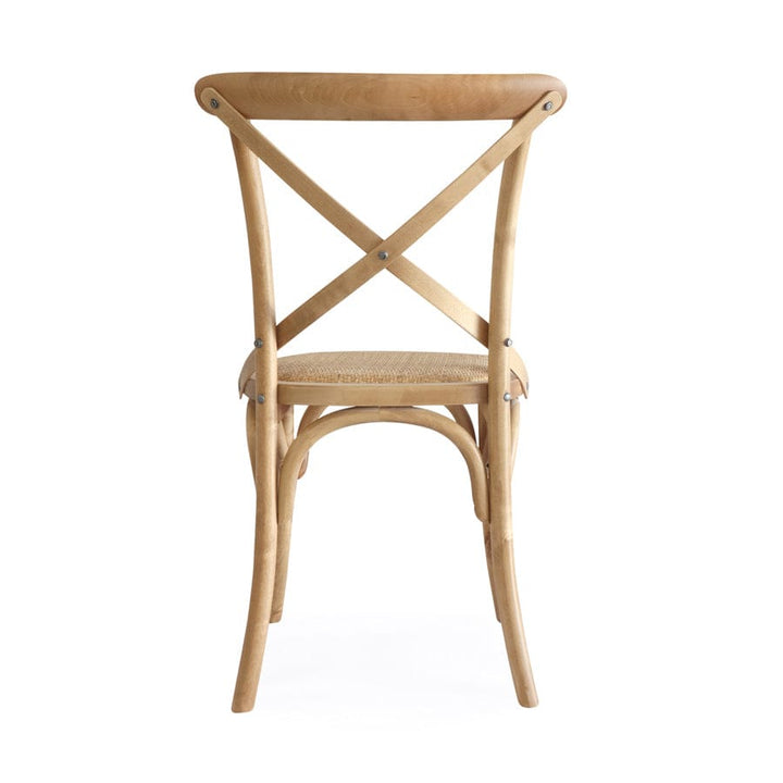 Cross Back Dining Chair Natural | Set of 2 By Black Mango