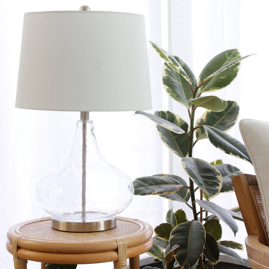 Dew Drop Glass Table Lamp Clear Black Mango